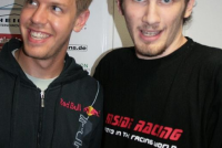 Schäfges mit Formel-1-Weltmeister Sebastian Vettel